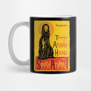 Funny Afghan Hound Cute Dog Chat Noir Mashup Art Mug